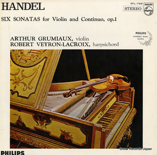 GRUMIAUX, ARTHUR handel; six sonatas for violin and continuo, op.1 SFL-7991