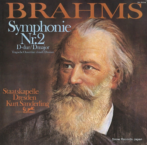 SANDERLING, KURT brahms; symphonie nr.2 d-dur op.73 OQ-7013-K