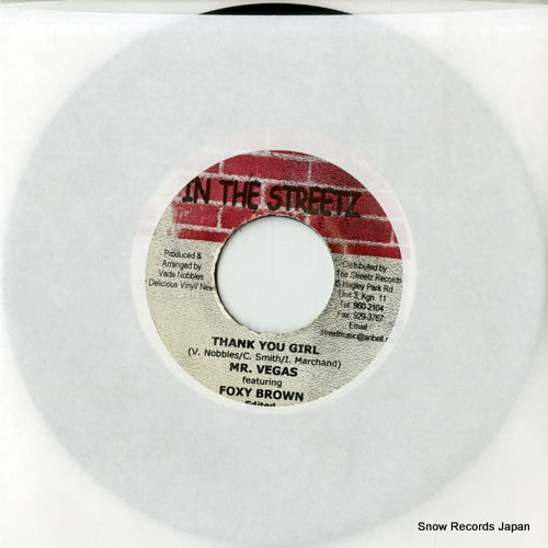 MR. VEGAS FEATURING FOXY BROWN thank you girl DSRASIDE-114