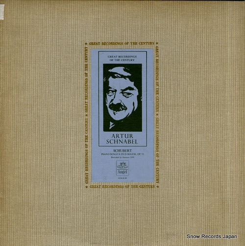 SCHNABEL, ARTUR schubert; piano sonata in d major, op.53 COLH83