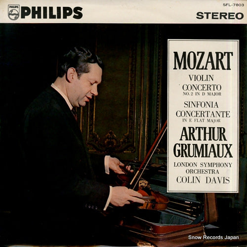 GRUMIAUX, ARTHUR mozart; violin concerto no.2 in d major SFL-7803