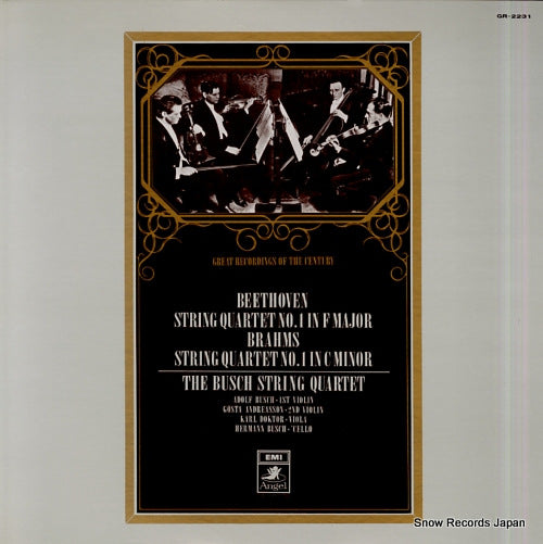 BUSCH STRING QUARTET, THE beethoven / brahms; string quartet no.1 GR-2231