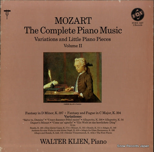 KLIEN, WALTER mozart; the complete piano music SVBX5407