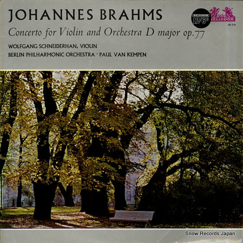 SCHNEIDERHAN, WOLFGANG brahms; concerto for violin and orchestra d major 89519