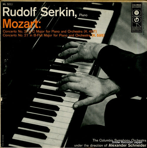 SERKIN, RUDOLF mozart; concerto no.21 & 27 for piano and orchestra ML5013