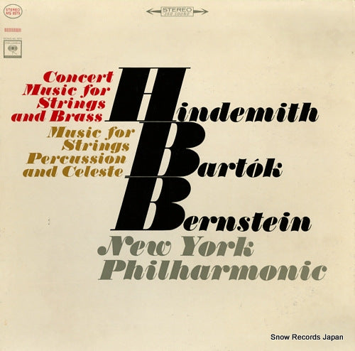BERNSTEIN, LEONARD bartok; music for strings percussion and celeste MS6579