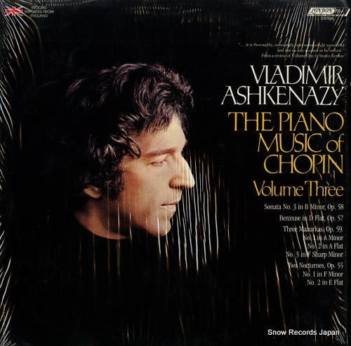 ASHKENAZY, VLADIMIR the piano music of chopin vol.3 CS7030