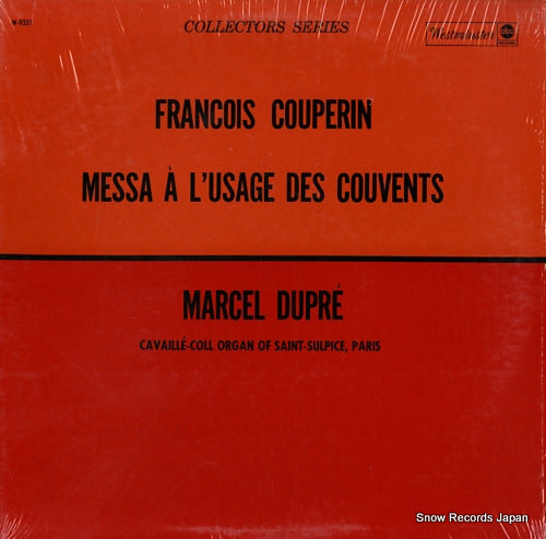 DUPRE, MARCEL couperin; messa a l'usage des couvents W-9351