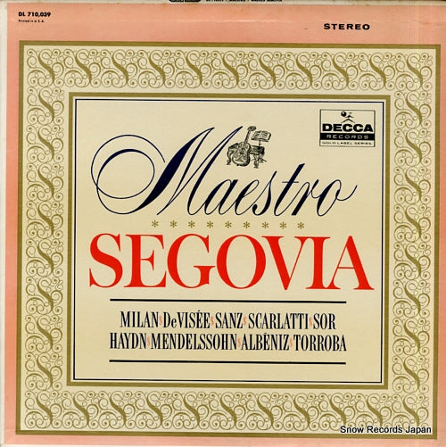 SEGOVIA, ANDRES maestro segovia DL710039