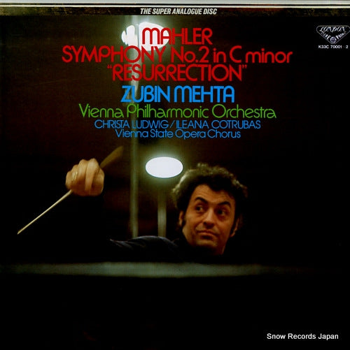 MEHTA, ZUBIN mahler; symphony no.2 "resurrection" K33C70001