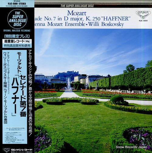 BOSKOVSKY, WILLI mozart; serenade no.7 "haffner" KIJC-9009