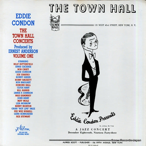 CONDON, EDDIE the town hall concerts volume one JCE-1001