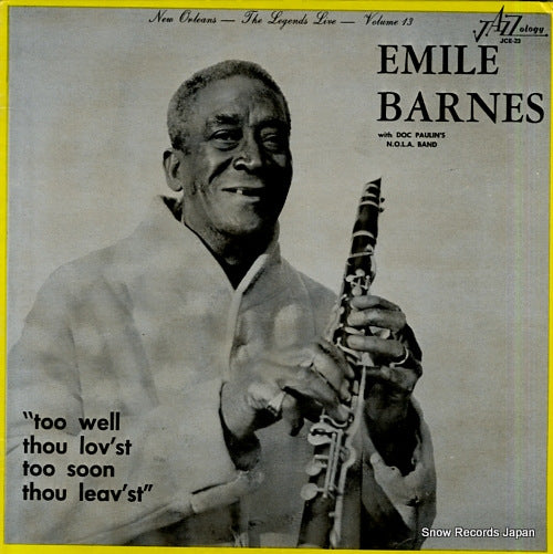 BARNES, EMILE too well thou lov'st too soon thou leav'st JCE-23
