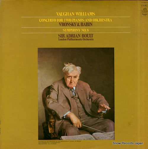 BOULT, ADRIAN vaughan williams; concerto for two pianos and orchestra S-36625