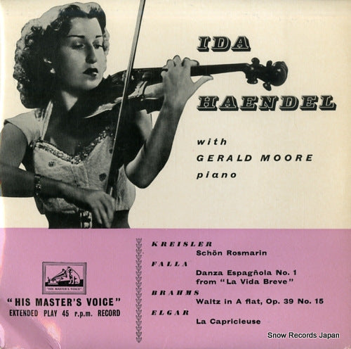 HAENDEL, IDA kreisler; schon rosmarin op.55 no.4 7EP7040