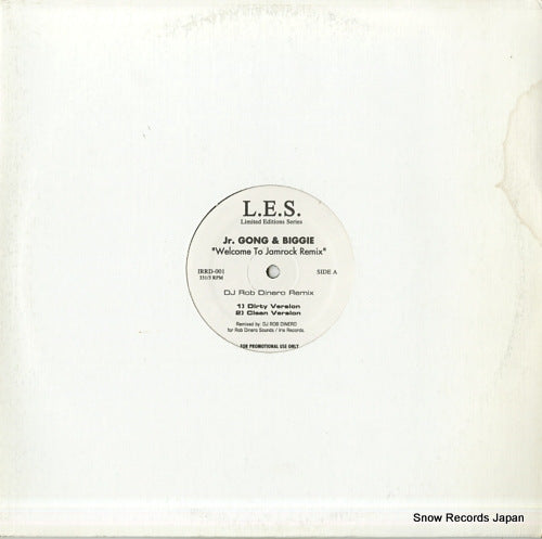 GONG, JR / BIGGIE welcome to jamrock remix IRRD-001