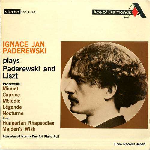 PADEREWSKI, IGNACE JAN plays paderewski and liszt SDD-R166