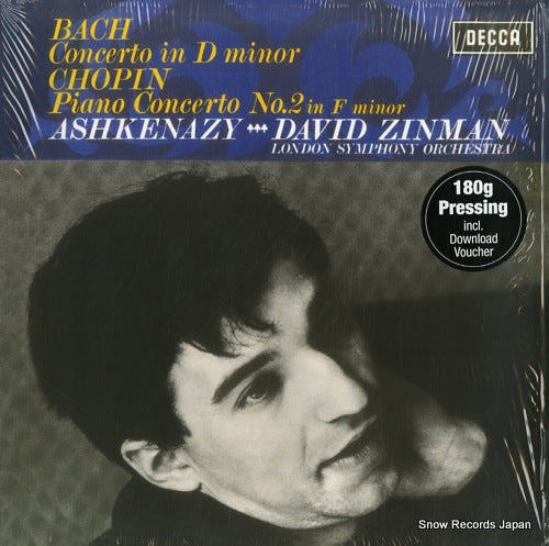 ASHKENAZY, VLADIMIR bach; clavier concerto in d minor SXL6174