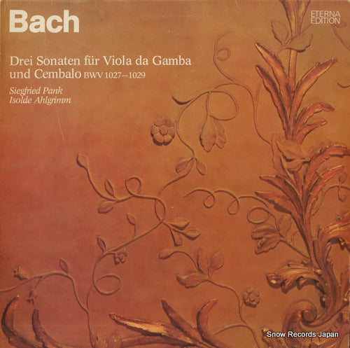 PARK, SIEGFRIED / ISOLDE AHLGRIMM bach; drei sonaten fur viola da gamba und cembalo 827216