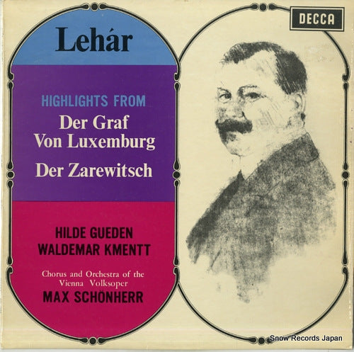 GUEDEN, HILDE / WALDEMAR KMENTT lehar; highlights from der graf von luxemburg/von luxemburg SXL6231