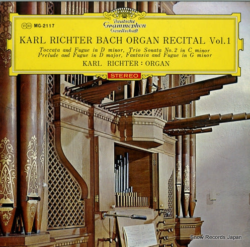 RICHTER, KARL bach organ recital vol.1 MG-2117