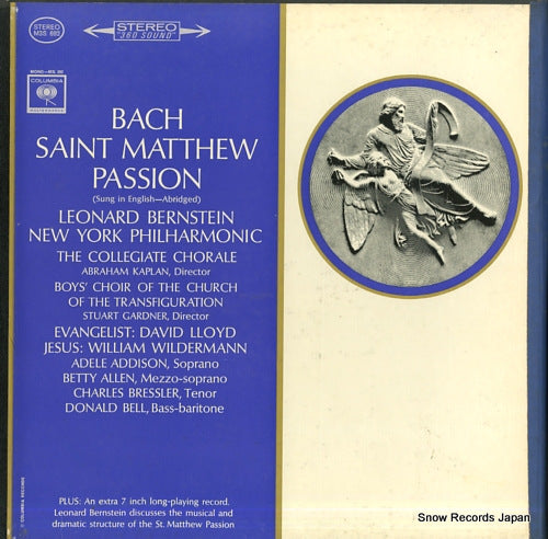 BERNSTEIN, LEONARD bach; saint matthew passion M3S692