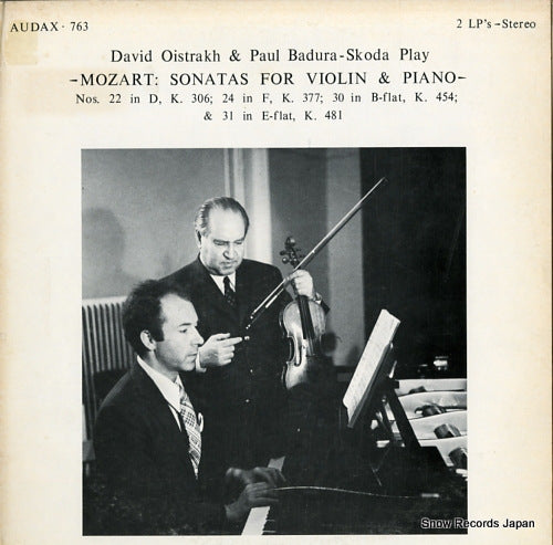 OISTRAKH, DAVID / PAUL BADURA-SKODA mozart; sonatas for violin and piano AUDAX763