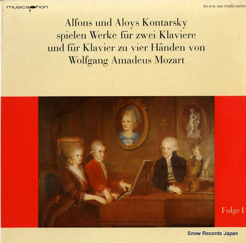 KONTARSKY, ALFONS AND ALOYS mozart; werke fur zwei klaviere und fur klavier zu vier handen folge 1 BM30SL3002