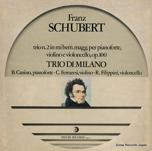 TRIO DI MILANO schubert; trio n.2 in mi bem. magg. per pianoforte, violino e violoncello, op.100 RCL27007