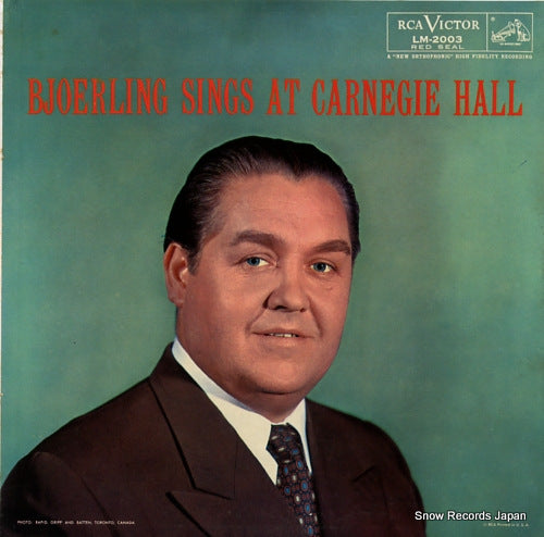 BJOERLING, JUSSI bjoerling sings at carnegie hall LM-2003