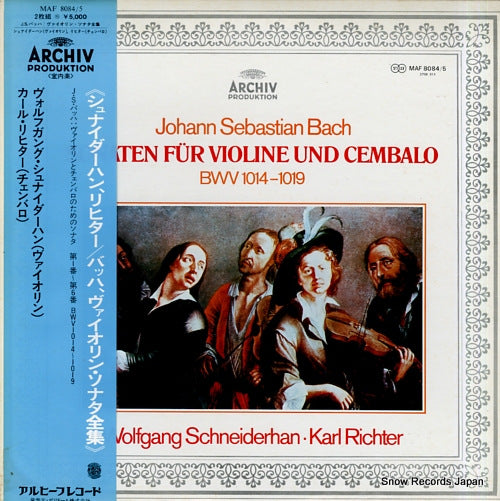SCHNEIDERHAN, WOLFGANG bach; sonaten fur violone und cembalo bwv1014-1019 MAF8084
