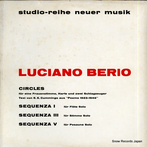 V/A luciano berio; circles, sequenza WER-60021