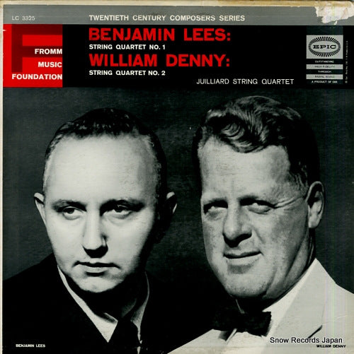 JULLIARD STRING QUARTET, THE lees; string quartet no.1 LC3325