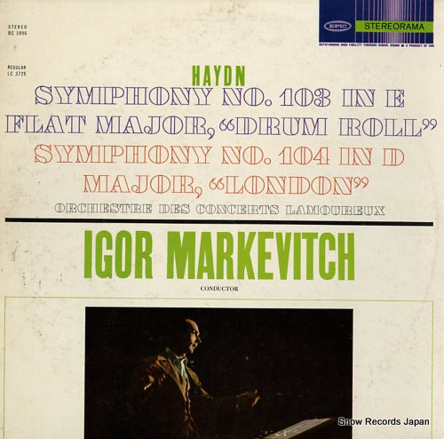 MARKEVITCH, IGOR haydn; symphony no.103 "drum roll" BC1096