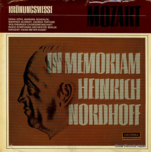 MEYER-KUNDT, HEINZ mozart; kronungsmesse 12PAL4630
