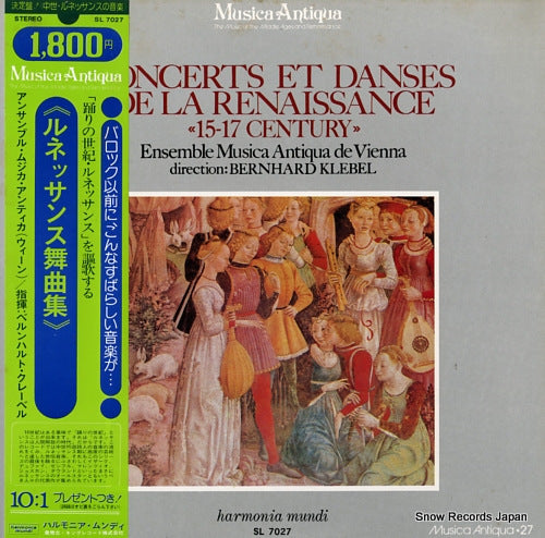 KLEBEL, BERNHARD concerts et danses de la renaissance 15-17 century SL7027