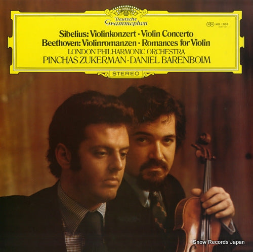 ZUKERMAN, PINCHAS sibelius; concerto for violin and orchestra MG1003