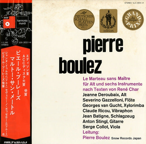 BOULEZ, PIERRE le marteau sans maitre ULX-3031-H