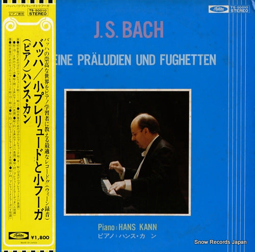 KANN, HANS j.s.bach; kleine praludien und fughetten TS-50010