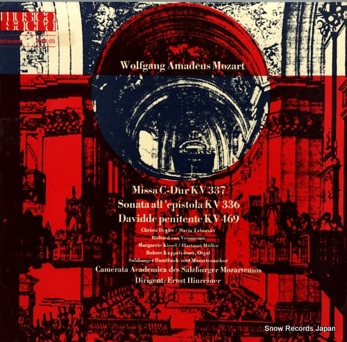 HINREINER, ERNST mozart; missa c-dur kv337 AMS65