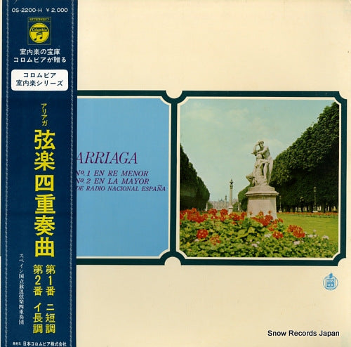 CUARTETO GLASICO DE RADIO NACIONAL ESPANA arriaga; cuarteto no.1 & no.2 OS-2200-H
