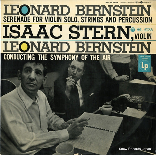 BERNSTEIN, LEONARD bernstein; serenade for violin solo, strings and purcussion WL5236