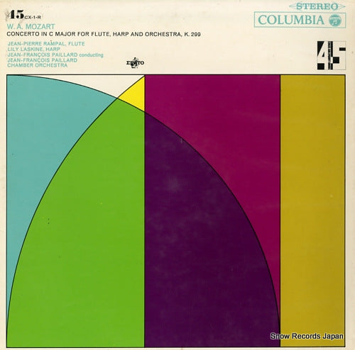 PAILLARD, JEAN-FRANCOIS mozart; concerto in c major for flute, harp and orchestra 45CX-1-R
