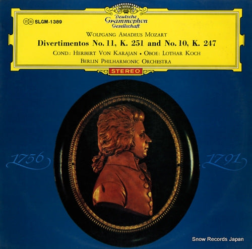 KARAJAN, HERBERT VON mozart; divertimentos no.11, k.251 and no.10, k.247 SLGM-1389