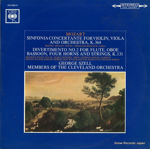 SZELL, GEORGE mozart; sinfonia concertante for violin, viola and orchestra OS-585-C