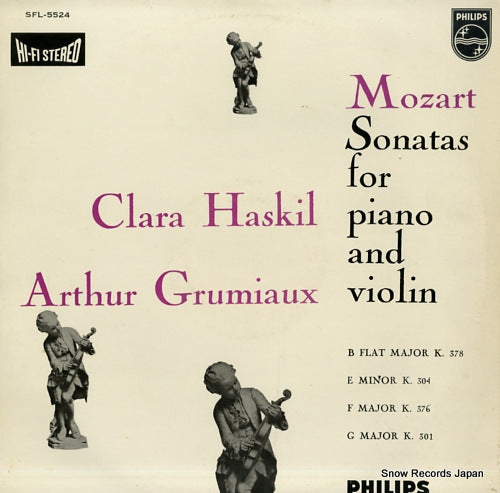 GRUMIAUX, ARHEUR mozart; sonatas for piano and violin SFL-5524