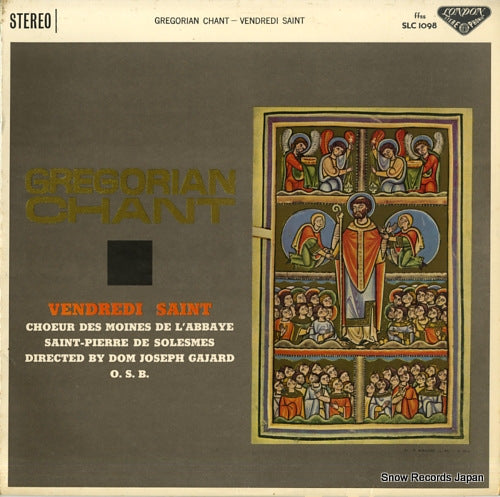 GAJARD, DOM JOSEPH gregorian chant - vendredi saint SLC1098