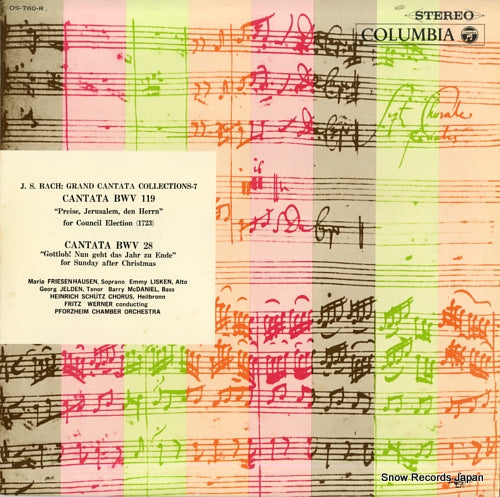 WERNER, FRITZ bach; cantata bwv119 & bwv28 OS-760-R