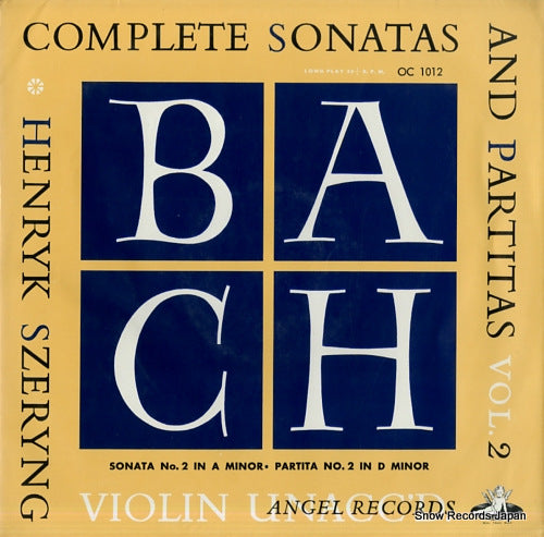 SZERYNG, HENRYK bach; complete sonatas and partitas vol.2 OC1012