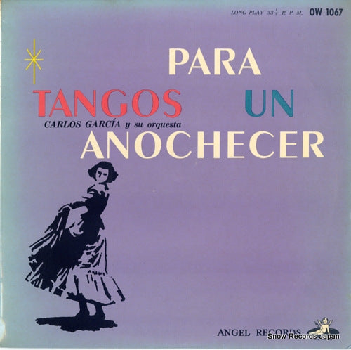 GARCIA, CARLOS Y SU ORQUESTA para tangos un anochecer OW1067